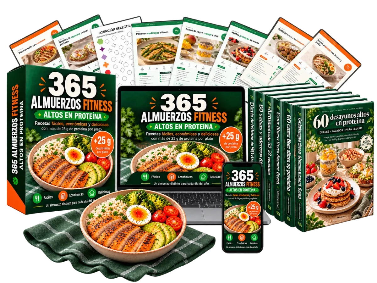 1000 Almuerzos Fitness: el recetario y los 8 bonos